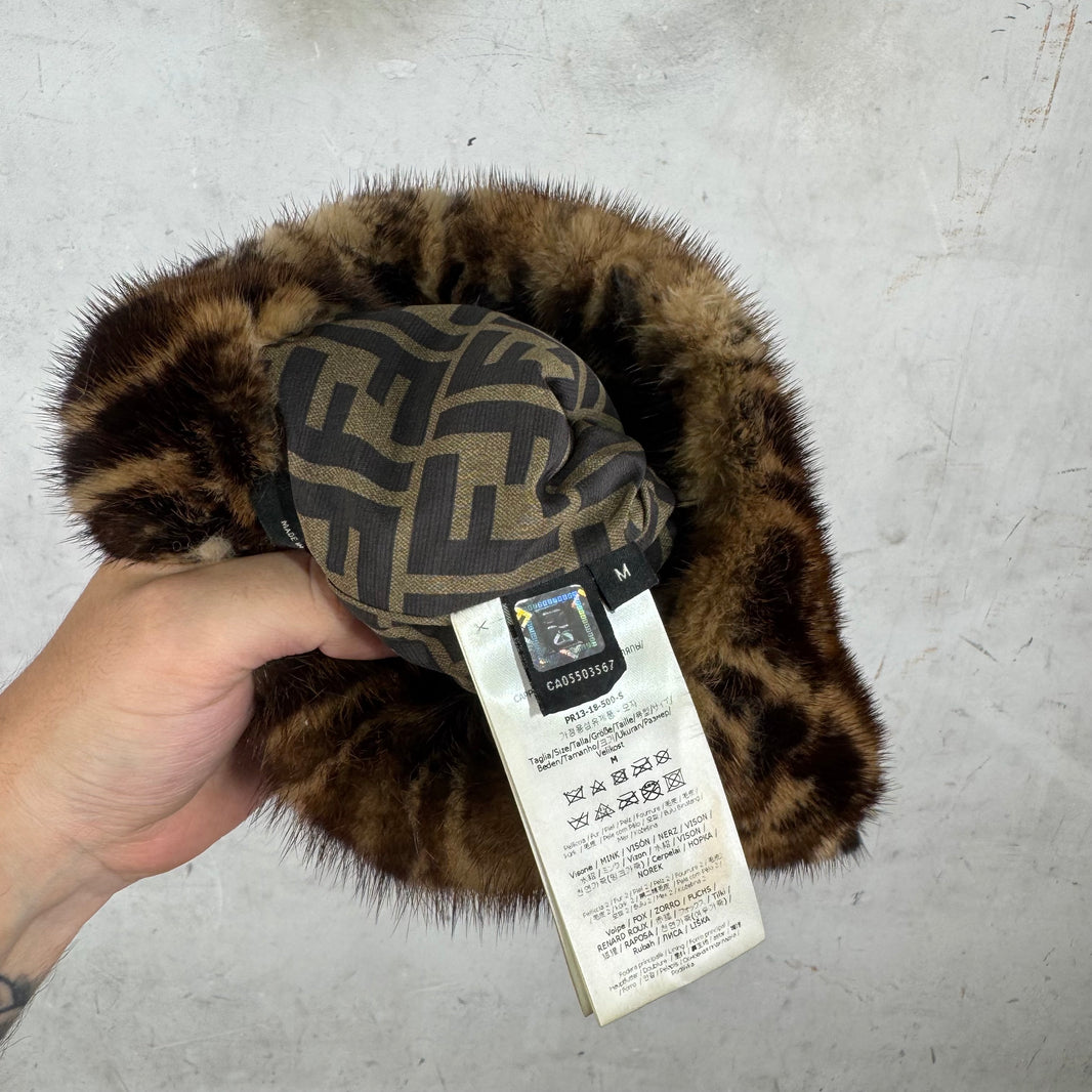 Fendi Mink Monogram Beanie