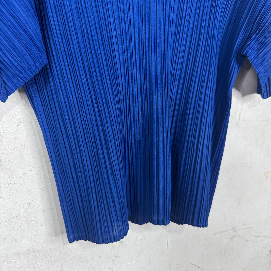 Issey Miyake Pleates Please Blue T-Shirt