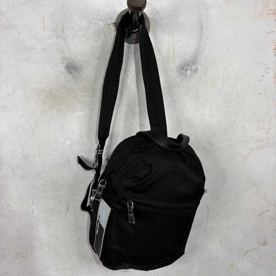 Prada Nylon Rubber Logo Sling Bag