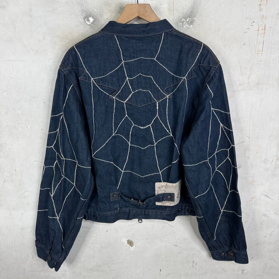 Kapital Spiderweb Zip Denim Jacket