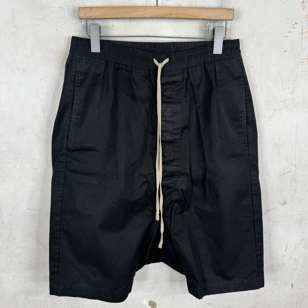 Rick Owens Glitter Black Pod Shorts