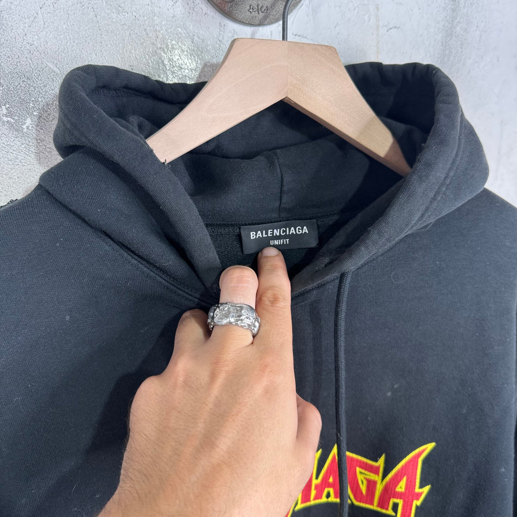 Balenciaga Metal Cropped Hoodie
