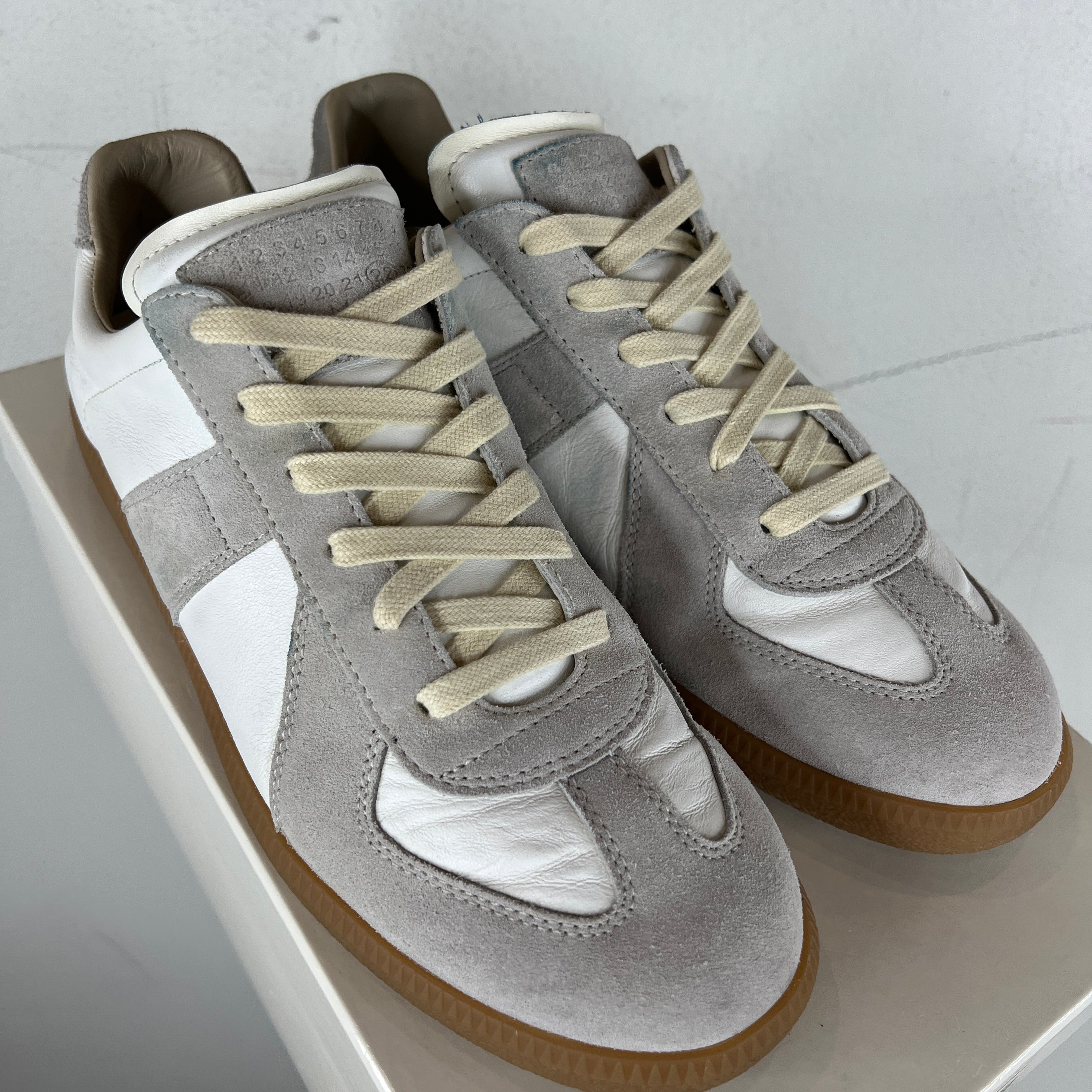 Margiela White Leather/Suede Replica Sneakers – www.Lukes.store