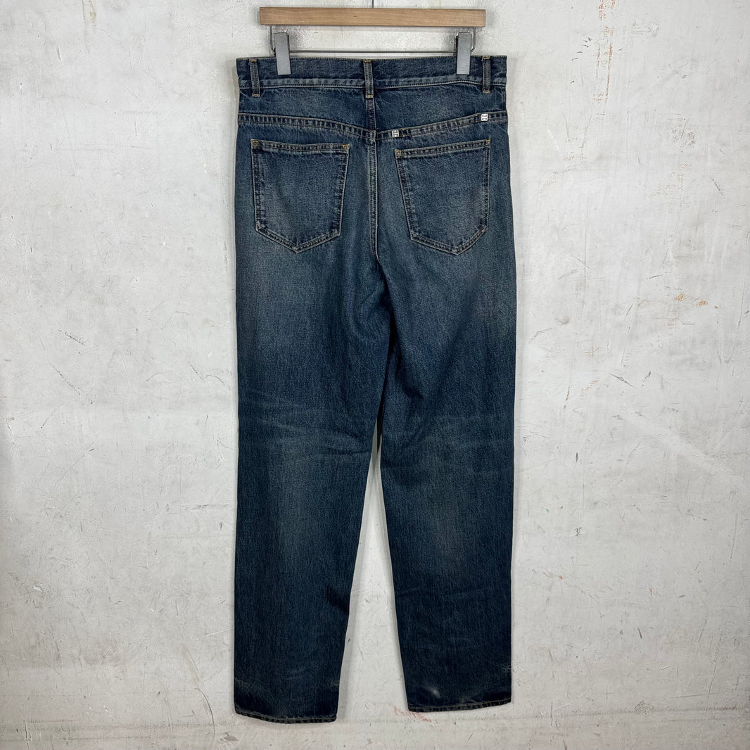 Givenchy Sample Medium Wash Straight Leg Jeans