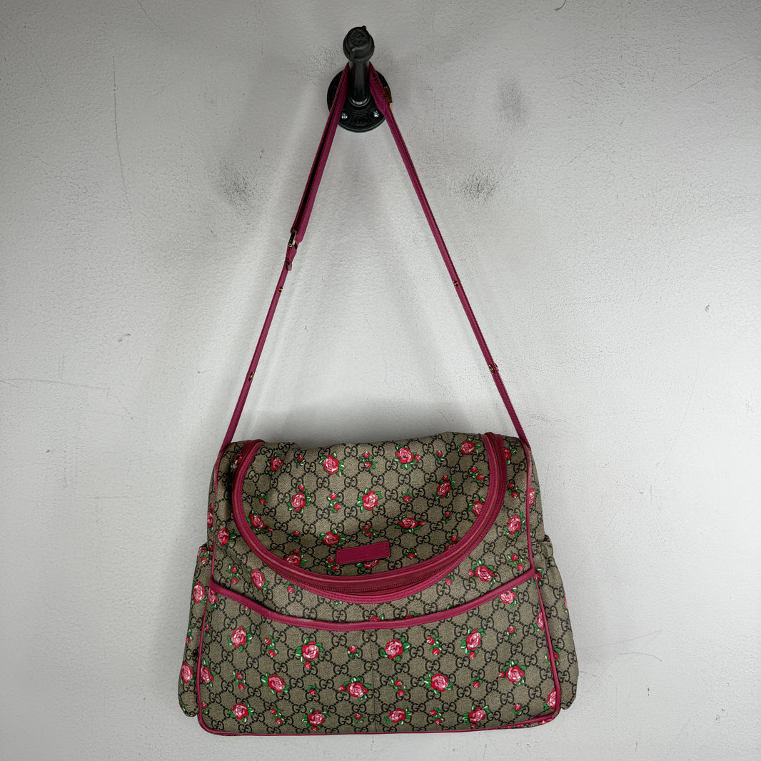 Gucci Rose Monogram Diaper Bag