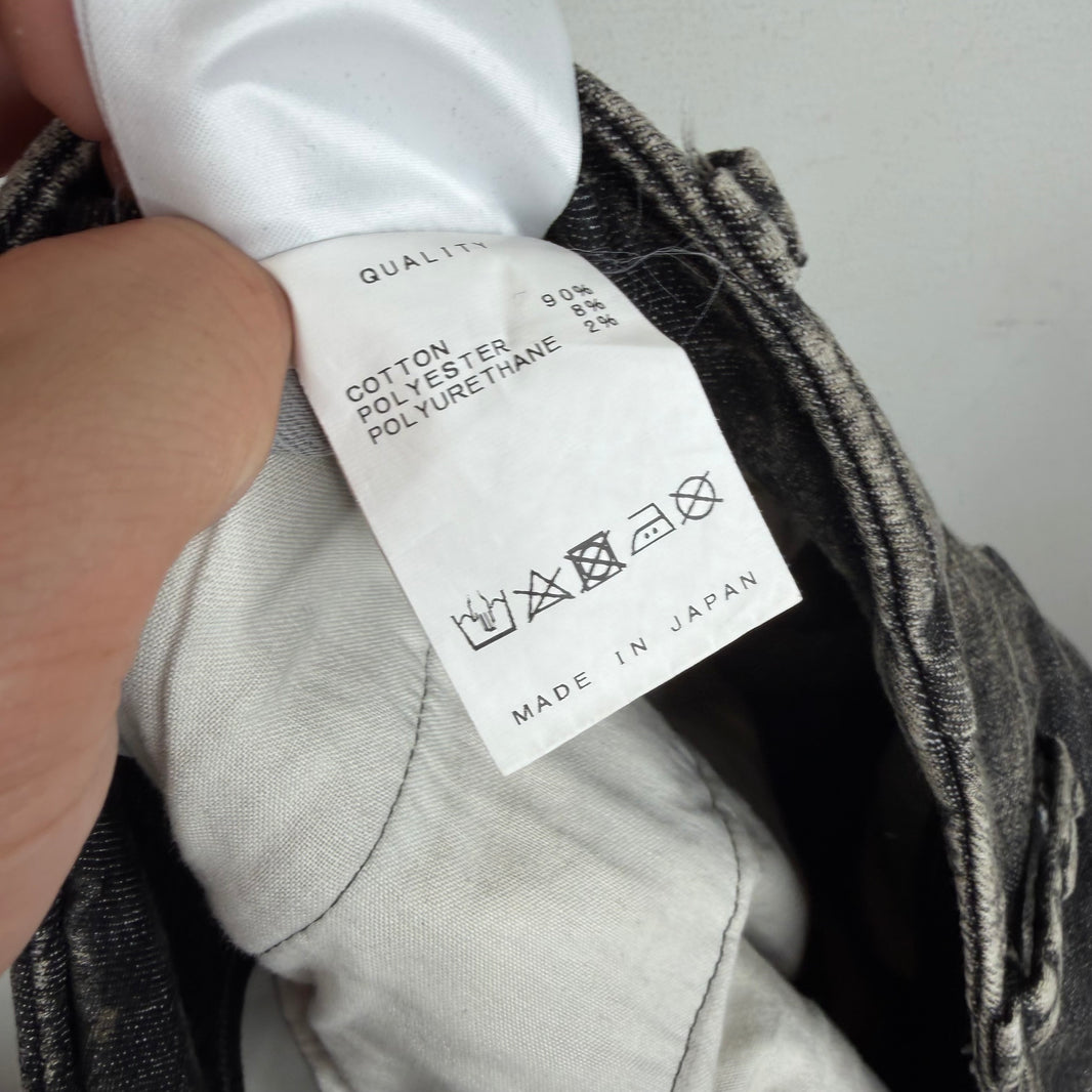 Julius Acid Black Helioz Open Knee Cargo Jeans