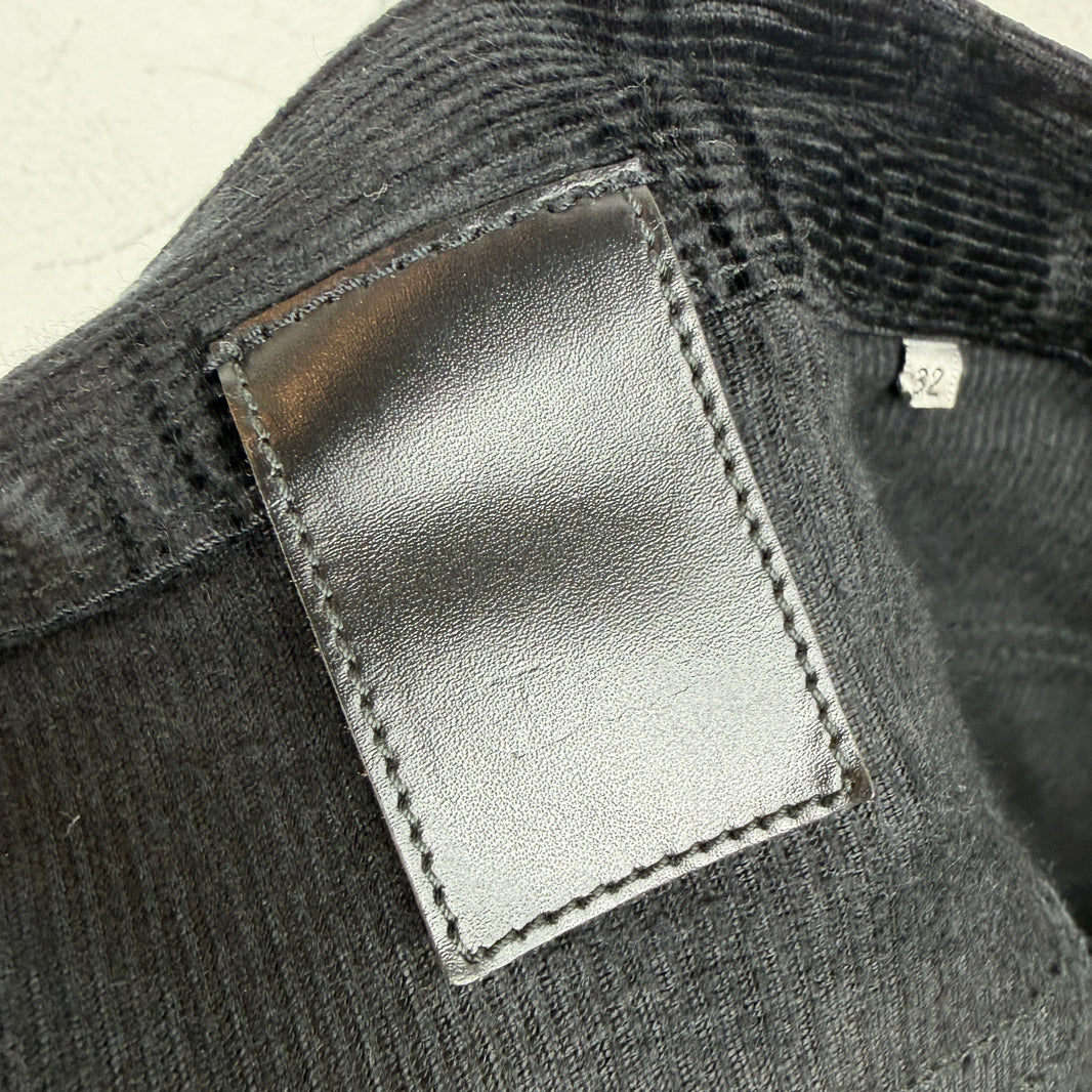 Dior Black Shiny Corduroy Pants