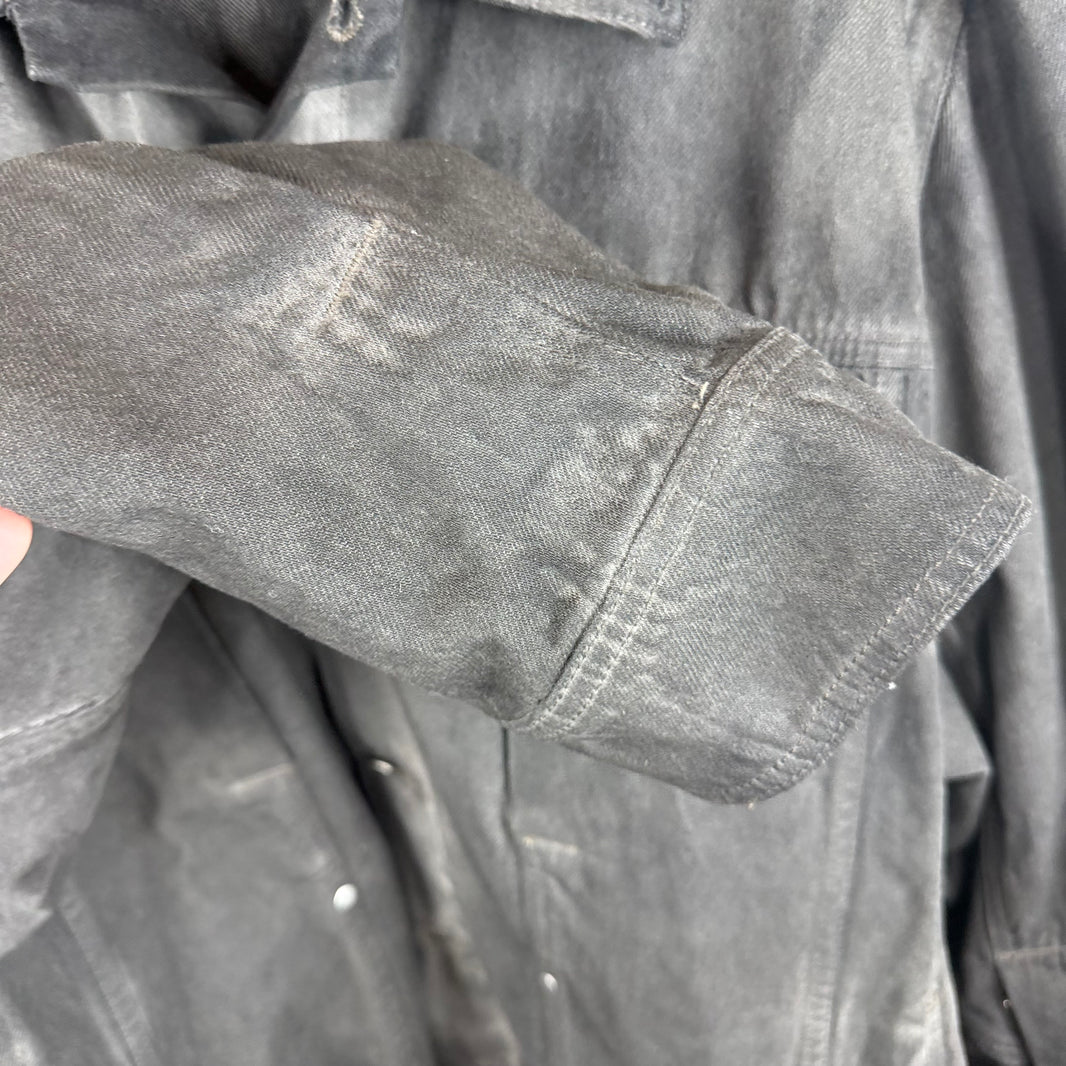 Rick Owens Lido Washed Selvedge Denim Button Up Work Jacket