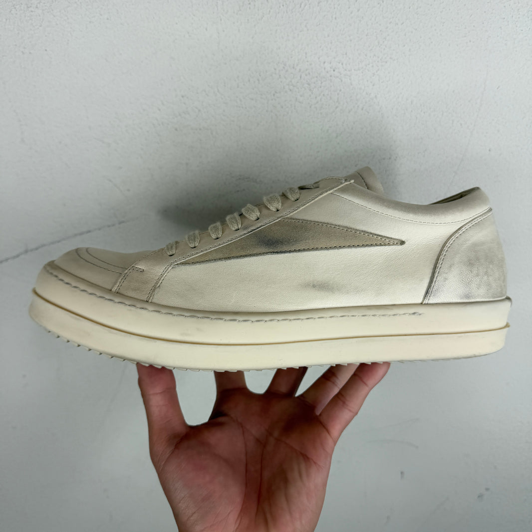 Rick Owens White Leather Vans