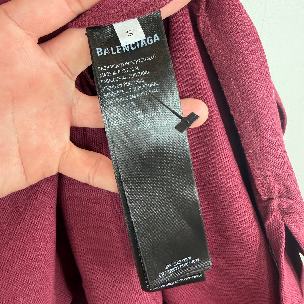 Balenciaga BB Red Oversized Polo