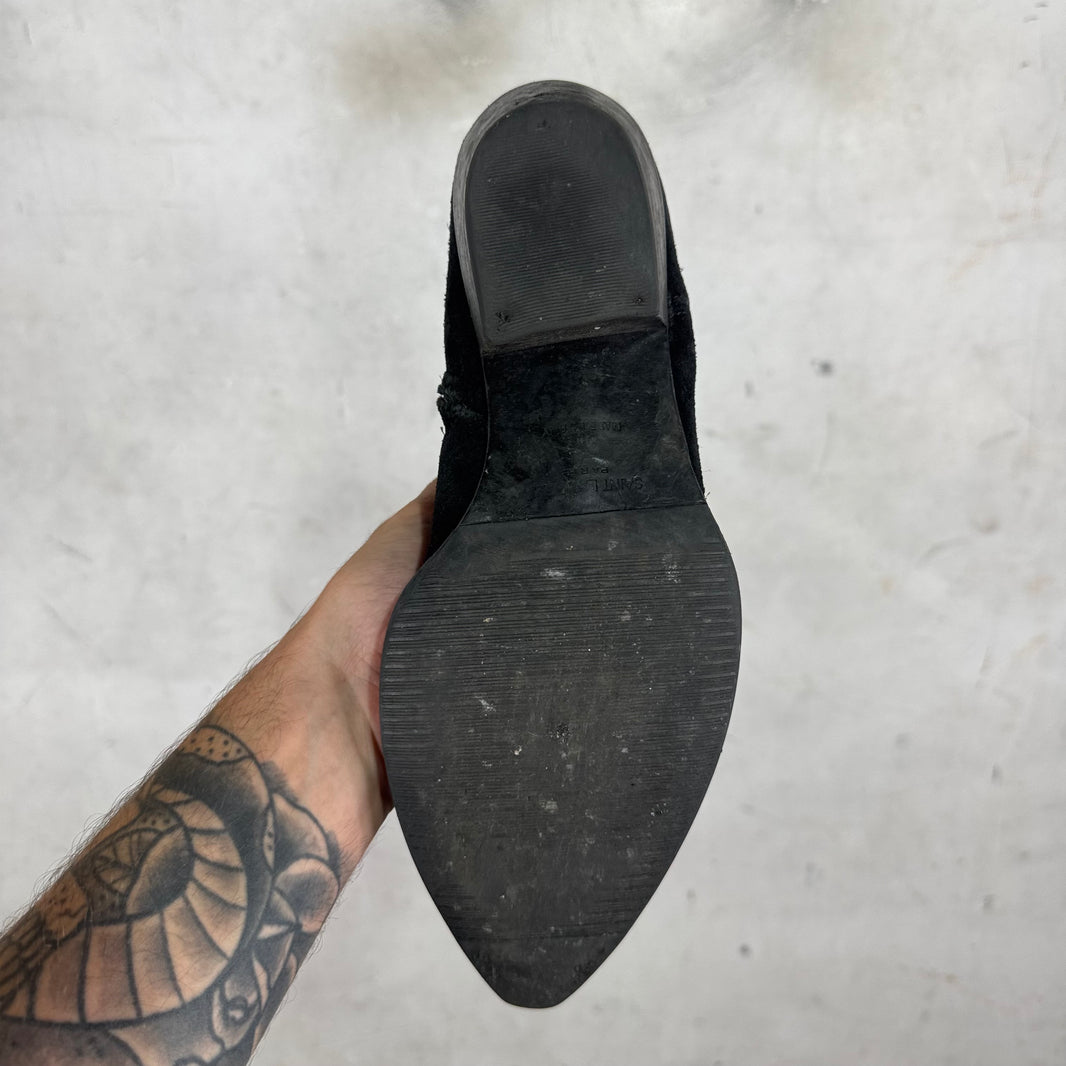 Saint Laurent Suede Lucas Boots