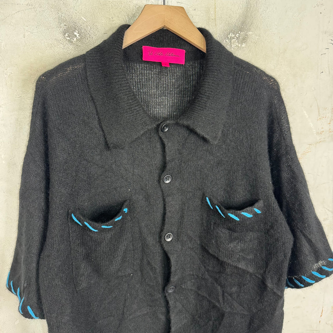 Elder Statesman Cashmere Buttoned S/S Shirt