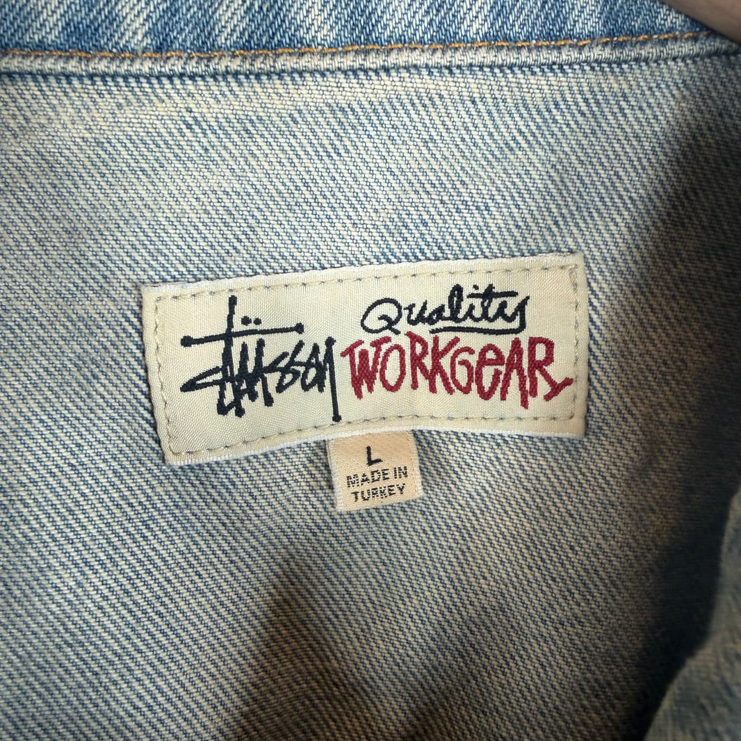Stussy Zip Up Denim Chore Jacket