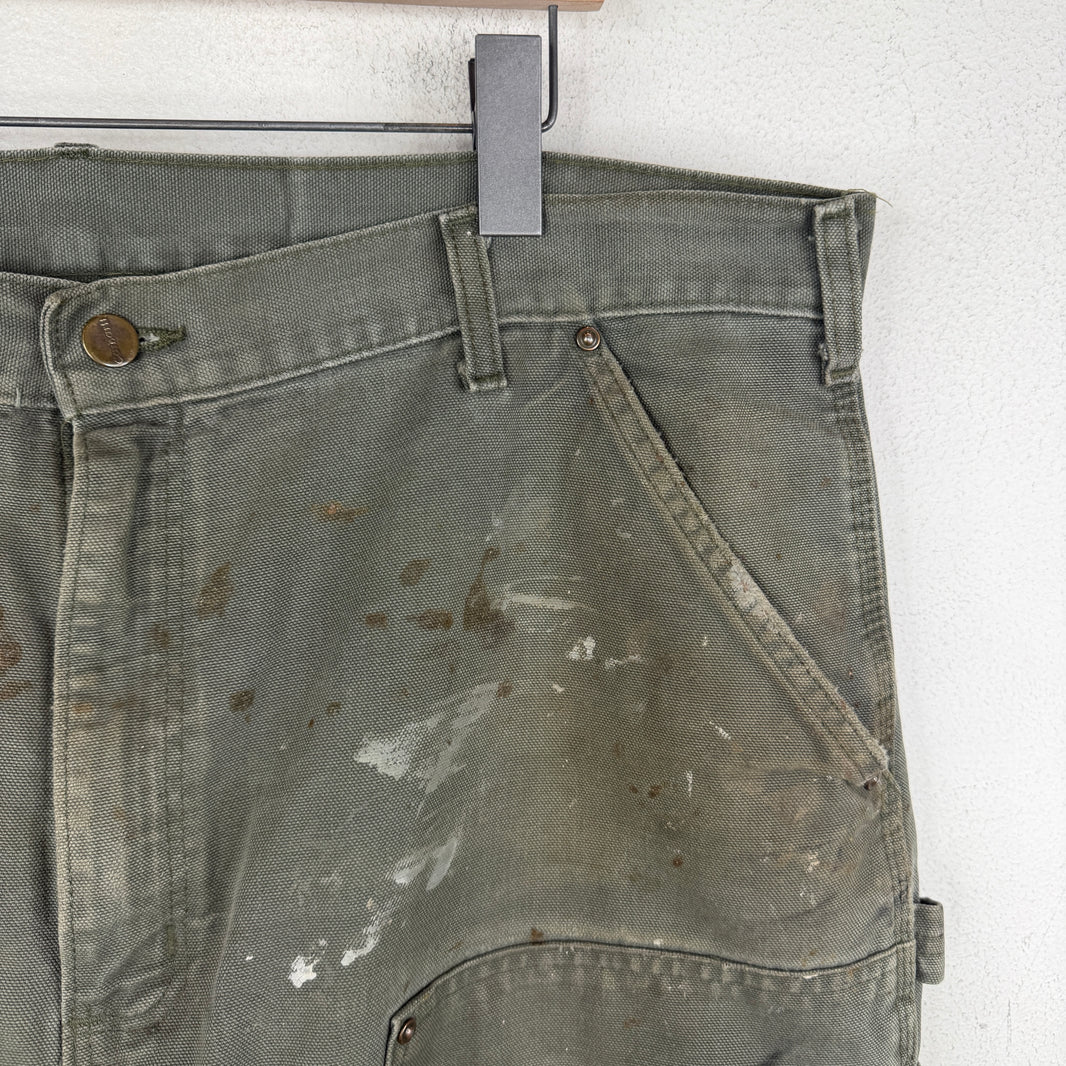 Vintage Smoked Carhartt Green Double Knee Jeans