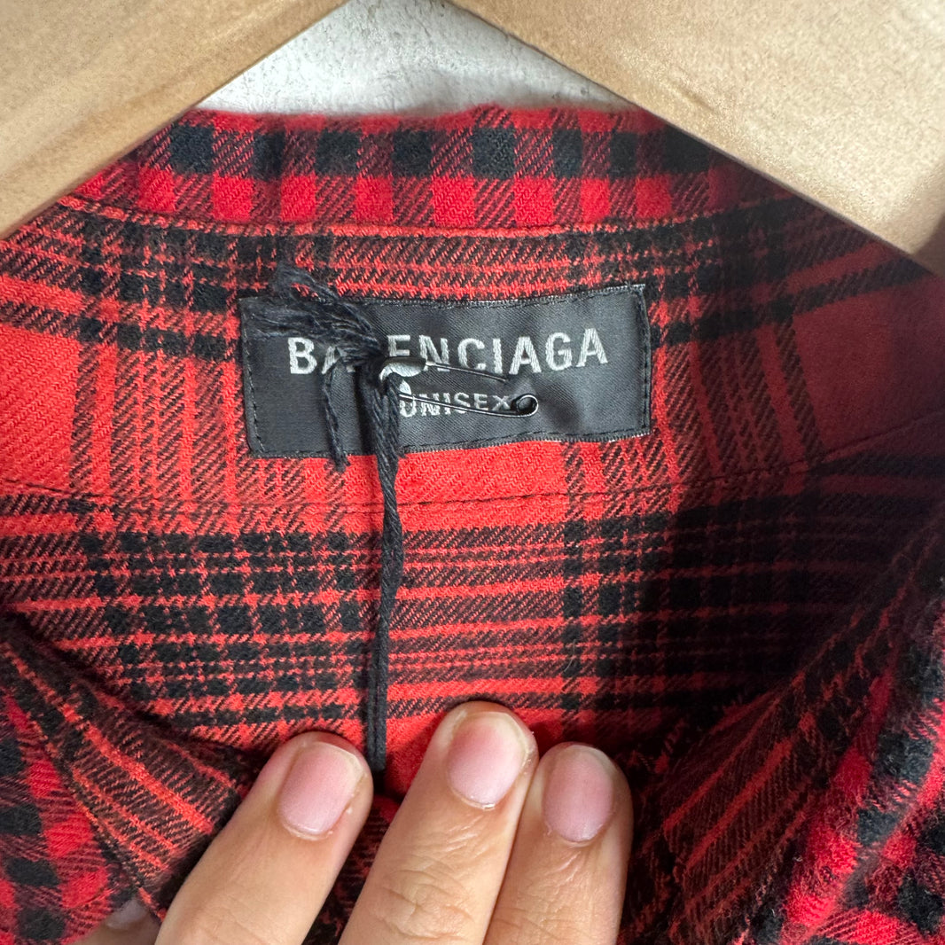Balenciaga Red Plaid Flannel