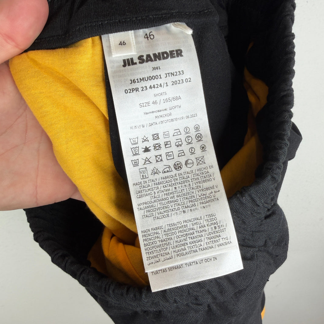 Jil Sander Black/Yellow Trim Shorts