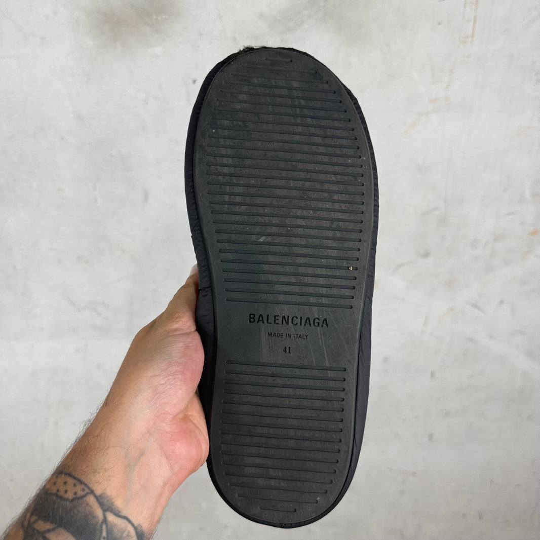 Balenciaga Padded Logo Mules