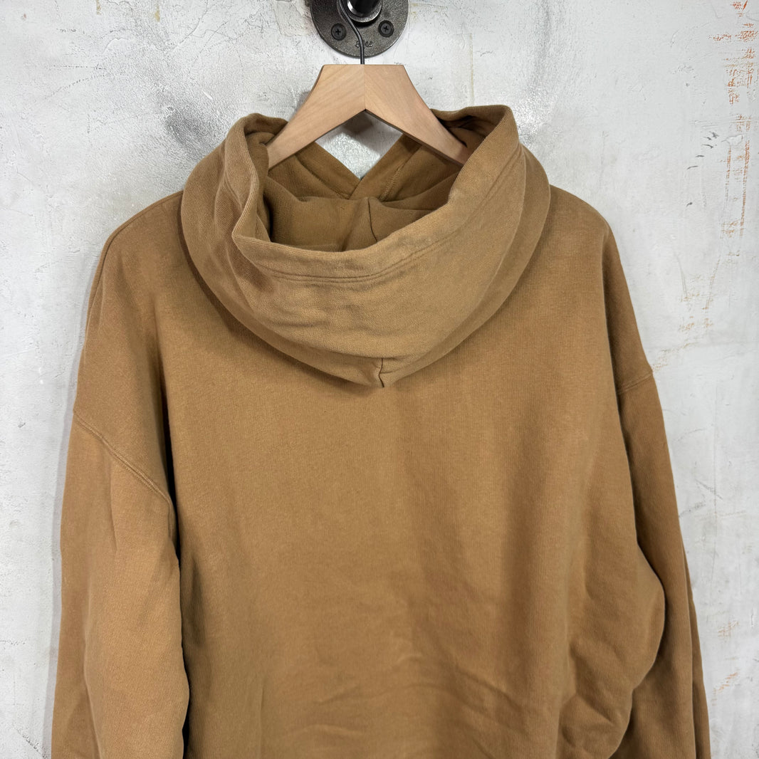 Balenciaga Embroidered Logo Brown Hoodie