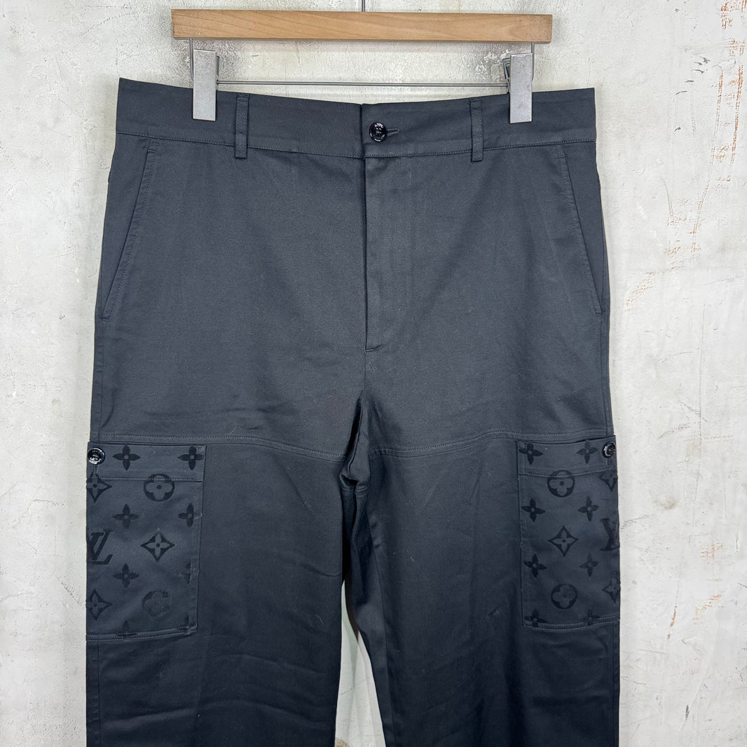 Louis Vuitton Black Monogram Pocket Cargo Pants