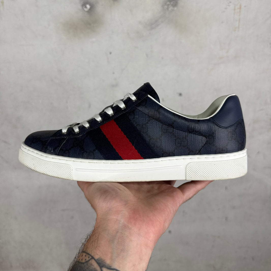 Gucci Navy Monogram Aces