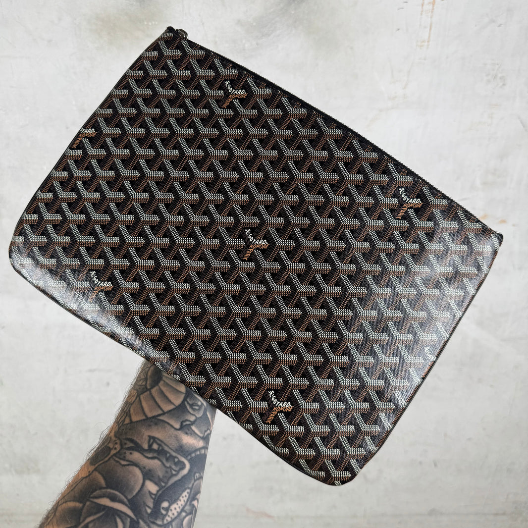 Goyard Black MM Senat Pouch