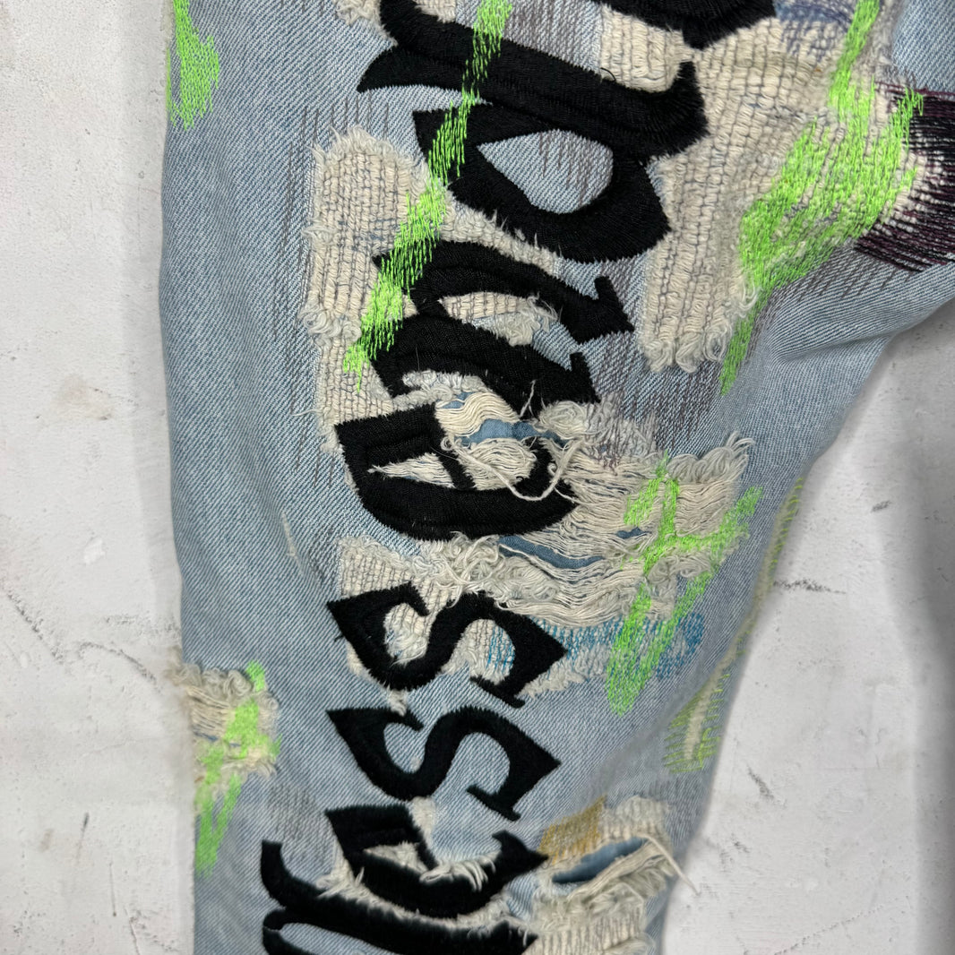 Endless Denim Blue Distressed Jeans