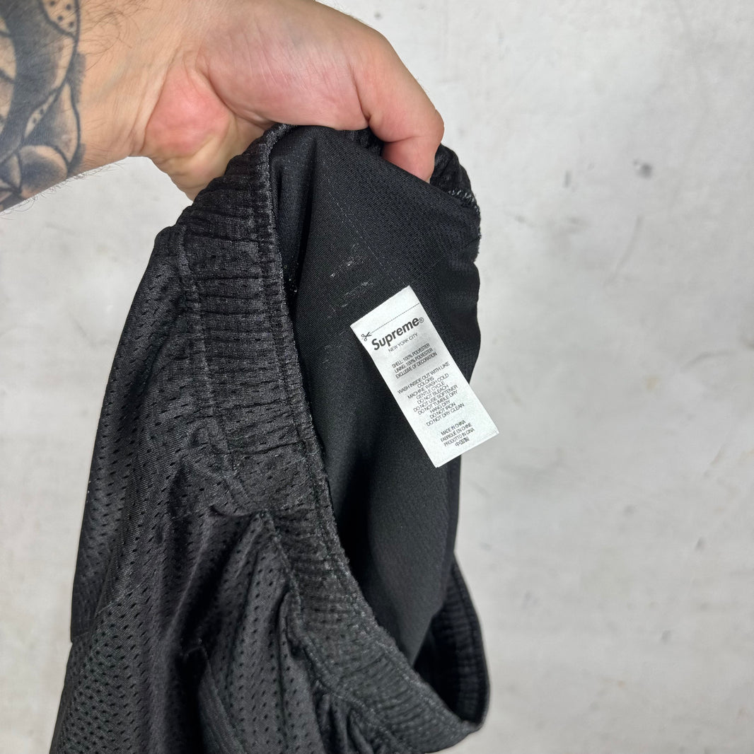 Supreme Rhinestone Script Mesh Shorts