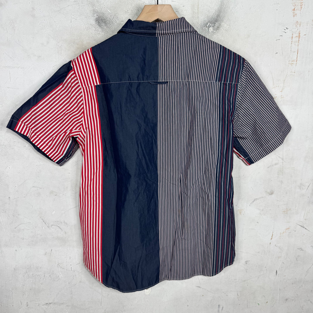 Thom Browne Navy Multi Striped S/S Shirt