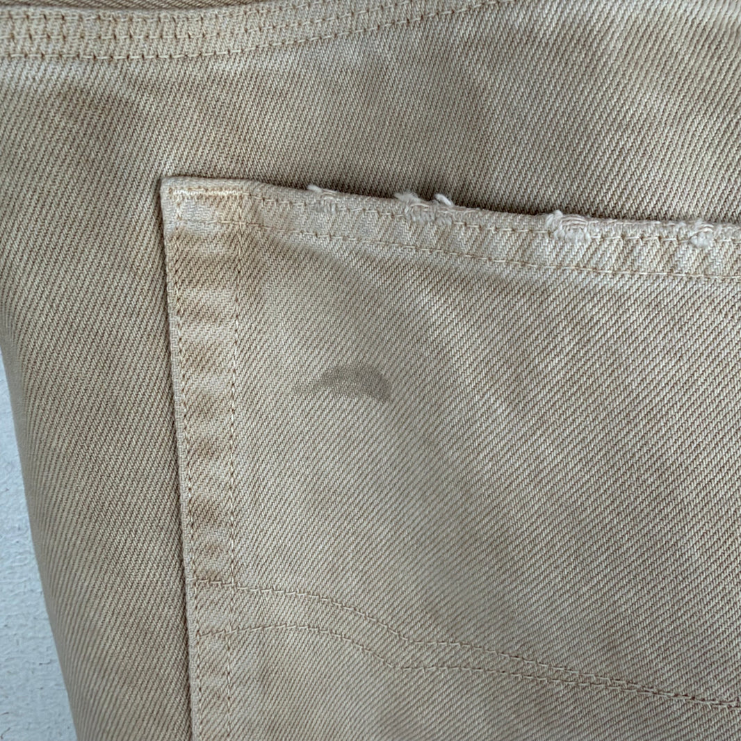 Balenciaga Tan Baggy Carpenter Double Knee Jeans
