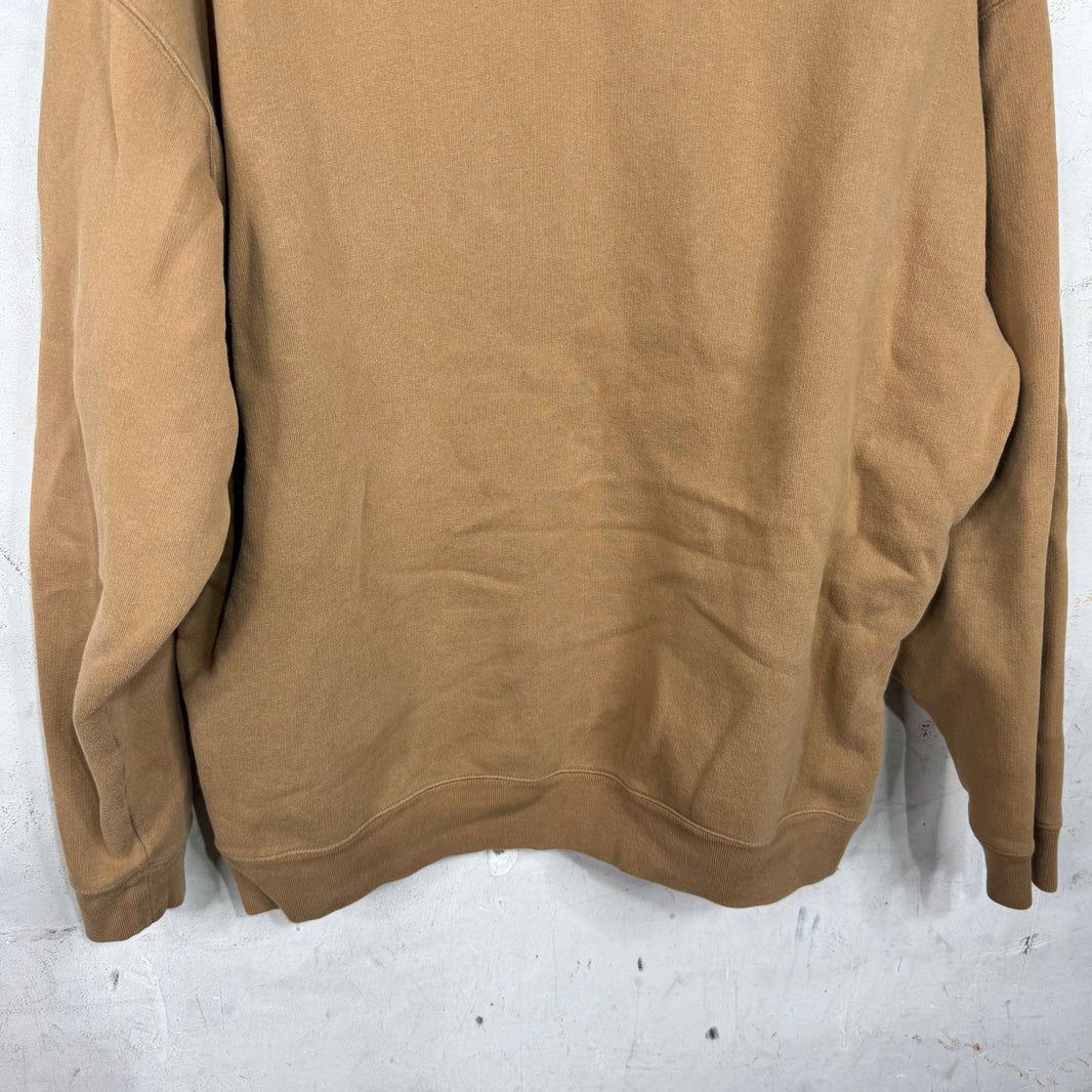 Balenciaga Embroidered Logo Brown Hoodie