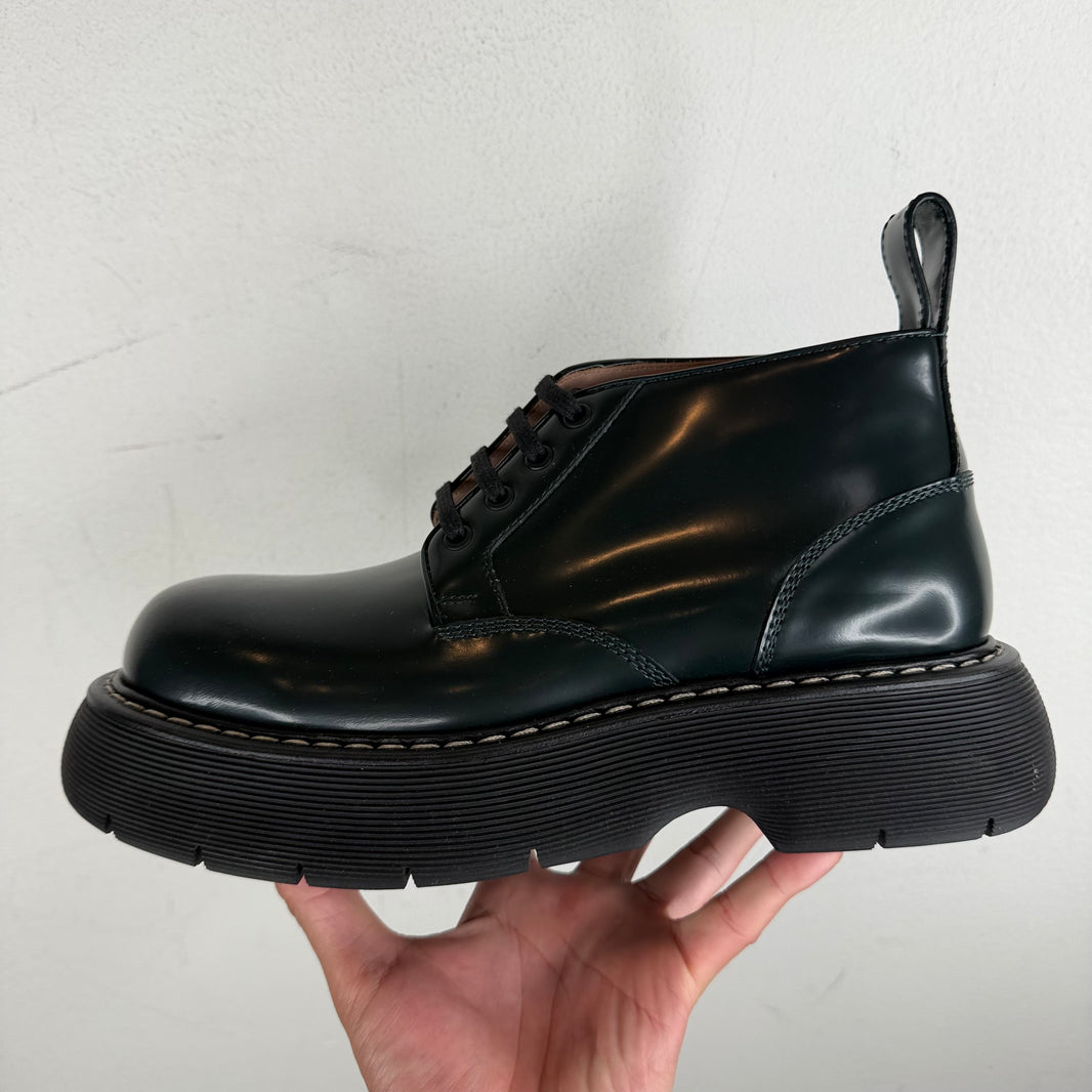 Bottega Veneta Forest Green Bounce Derbies
