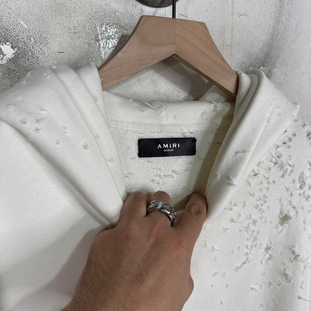 Amiri White Shotgun Hoodie