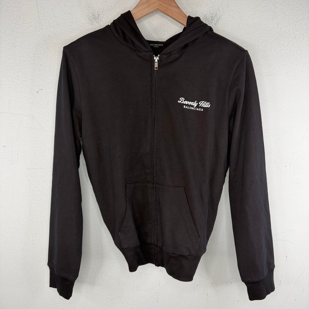 Balenciaga Sample Knotted Beverly Hills Zip-Up Hoodie