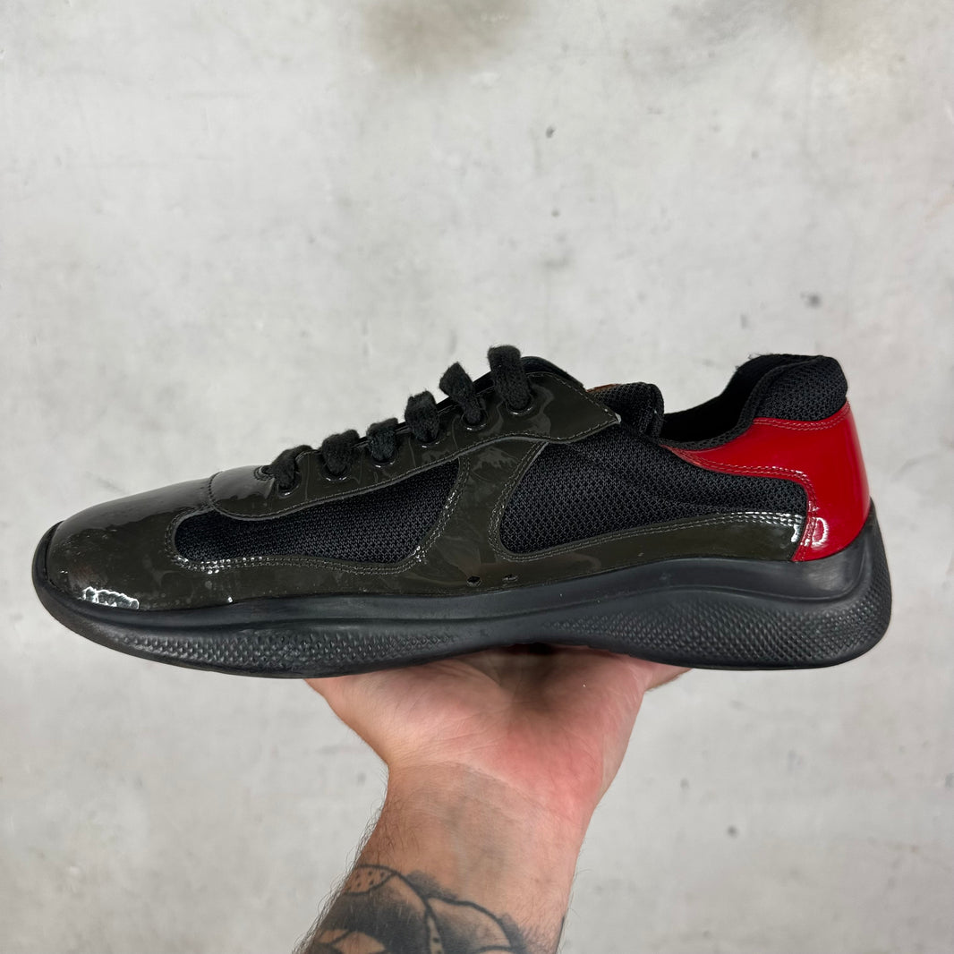Prada Olive/Red Patent Americas Cup