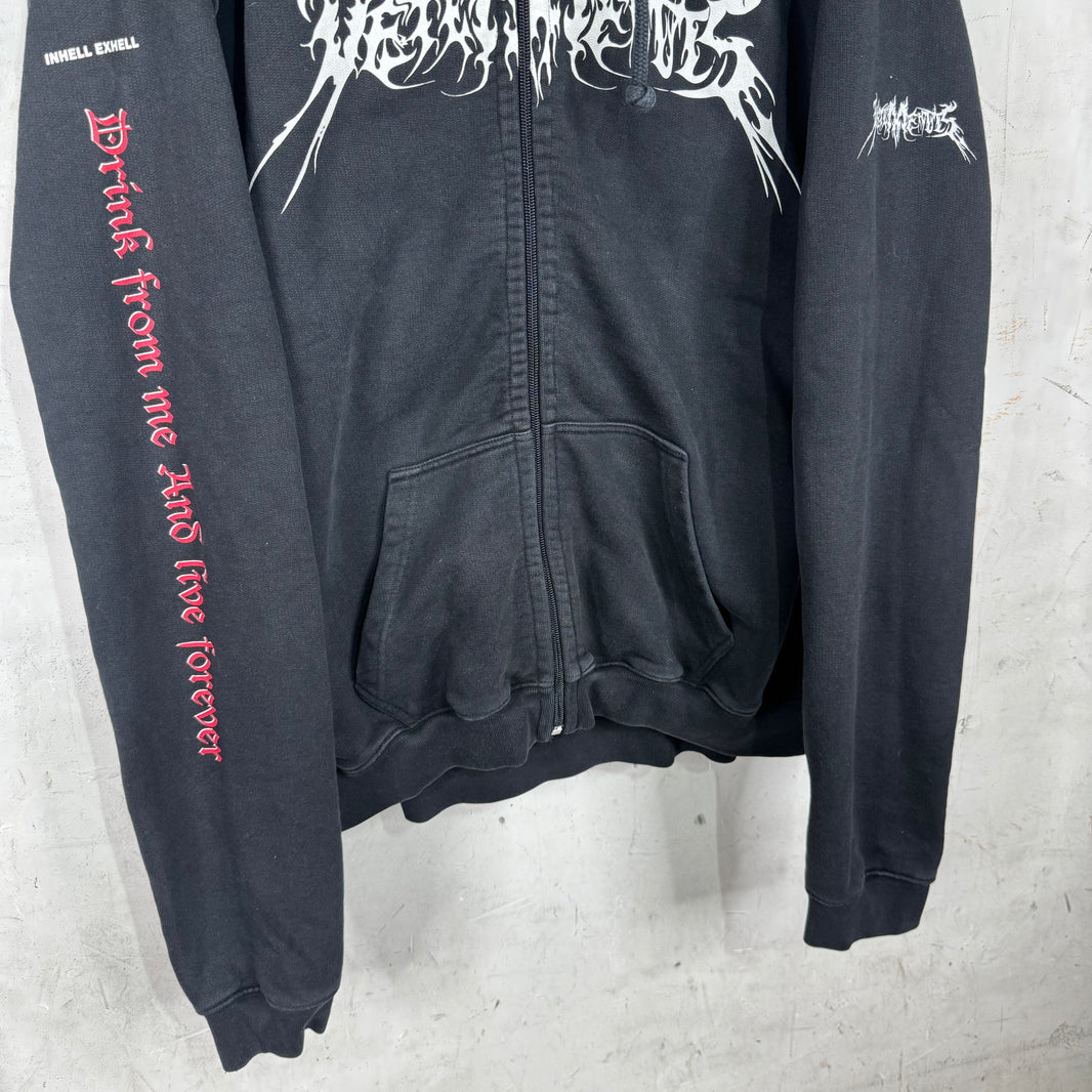 Vetements TFD Oversized Zip Up Hoodie