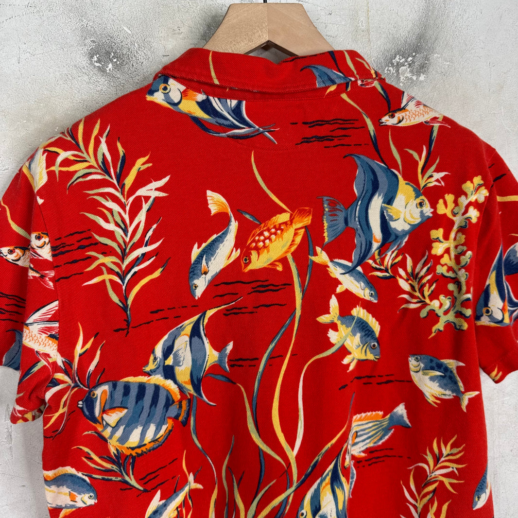 Ralph Lauren Red Ocean Floral Polo