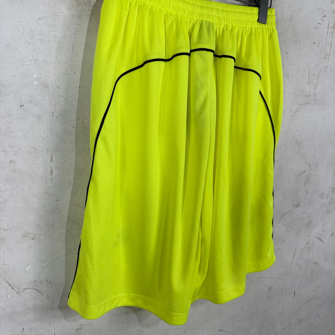 Balenciaga Neon Mesh Soccer Shorts
