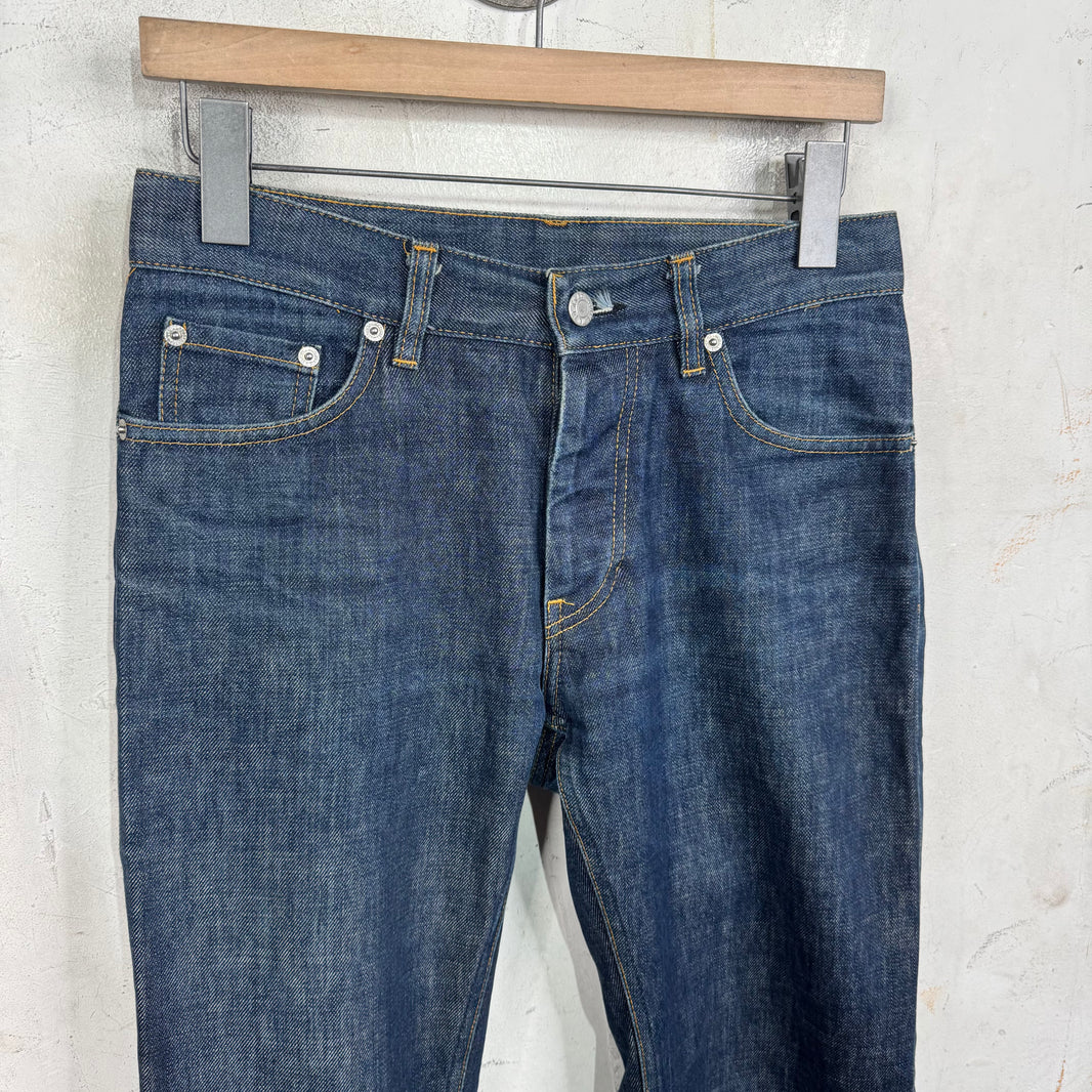 Helmut Lang Raw Hemmed Slim Straight Jeans