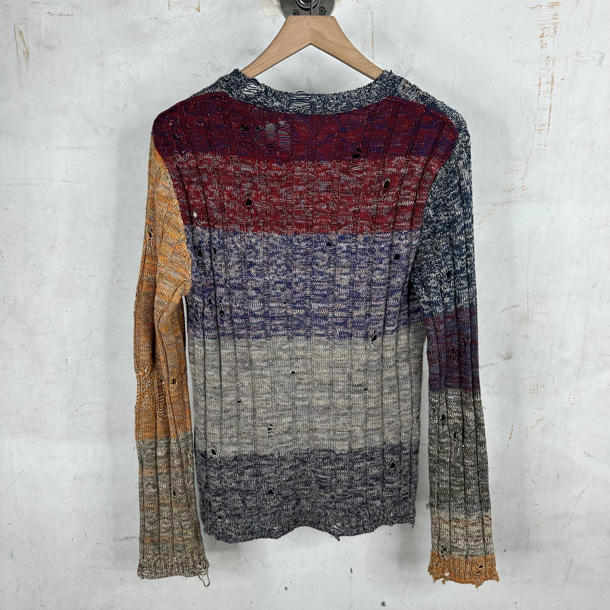 Acne Studios Distressed Knit Glitter Sweater