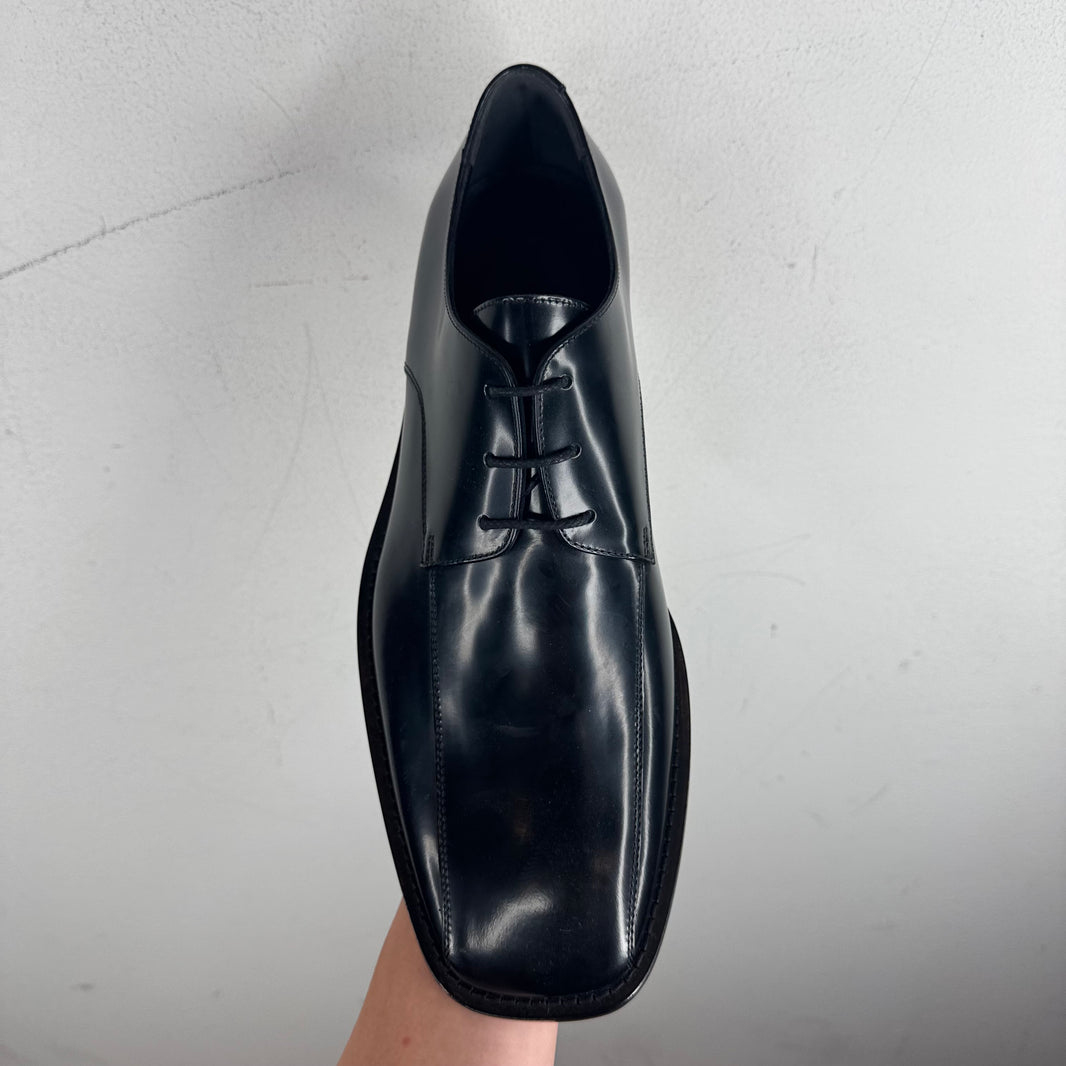 Balenciaga Square Toe Leather Derbies