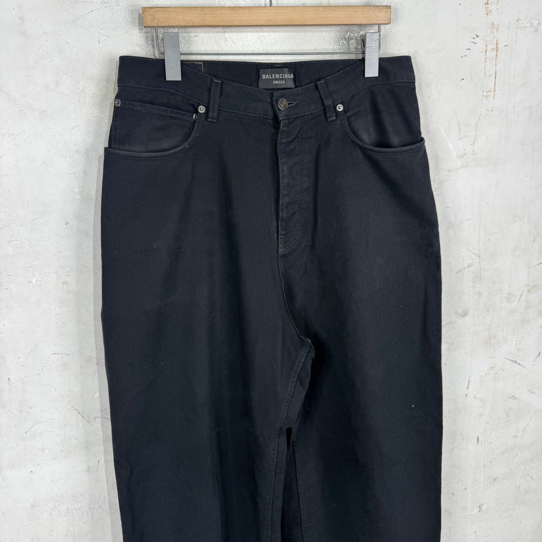 Balenciaga Looser Fit Black Jeans