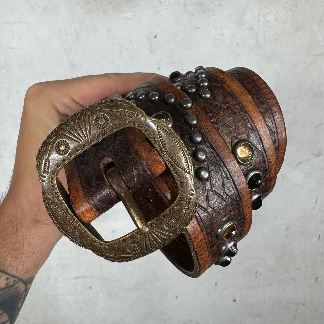 RRL Western Studded Belt