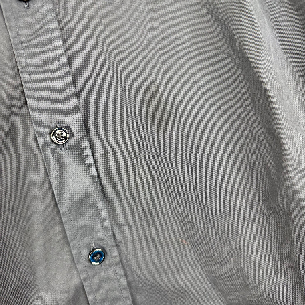 Helmut Lang Navy Bondage Button Up Shirt