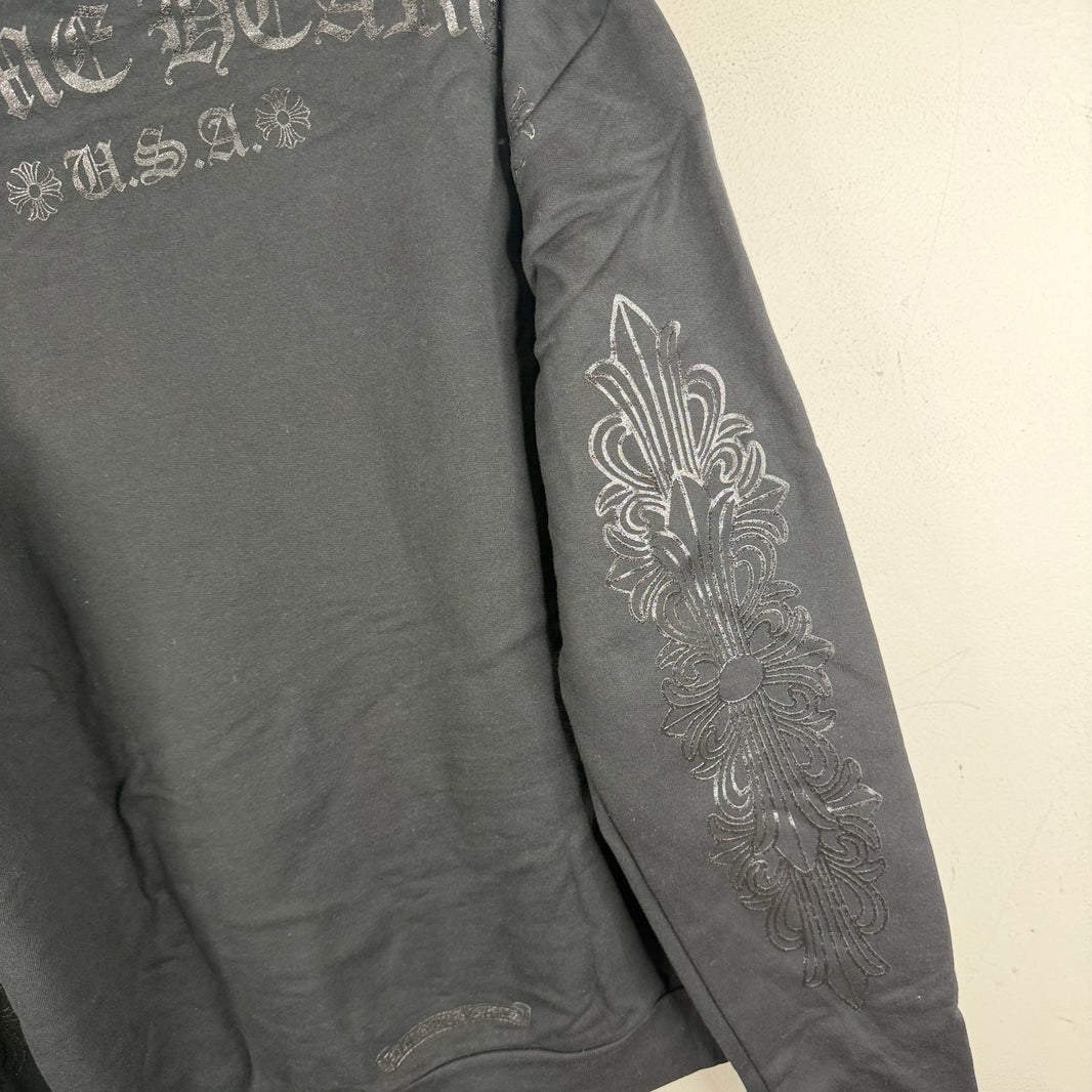 Chrome Hearts Black Tonal Horseshoe Hoodie