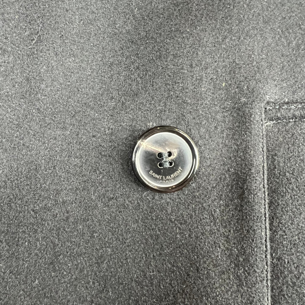 Saint Laurent Button Up Wool Coat