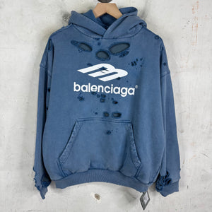 Balenciaga 3B Distressed Layered Hoodie