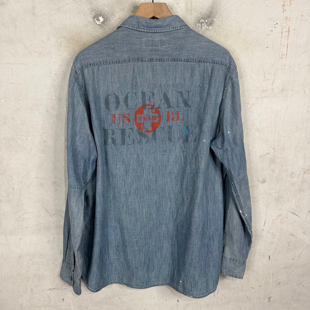 Ralph Lauren Stencil Print Chambray Shirt
