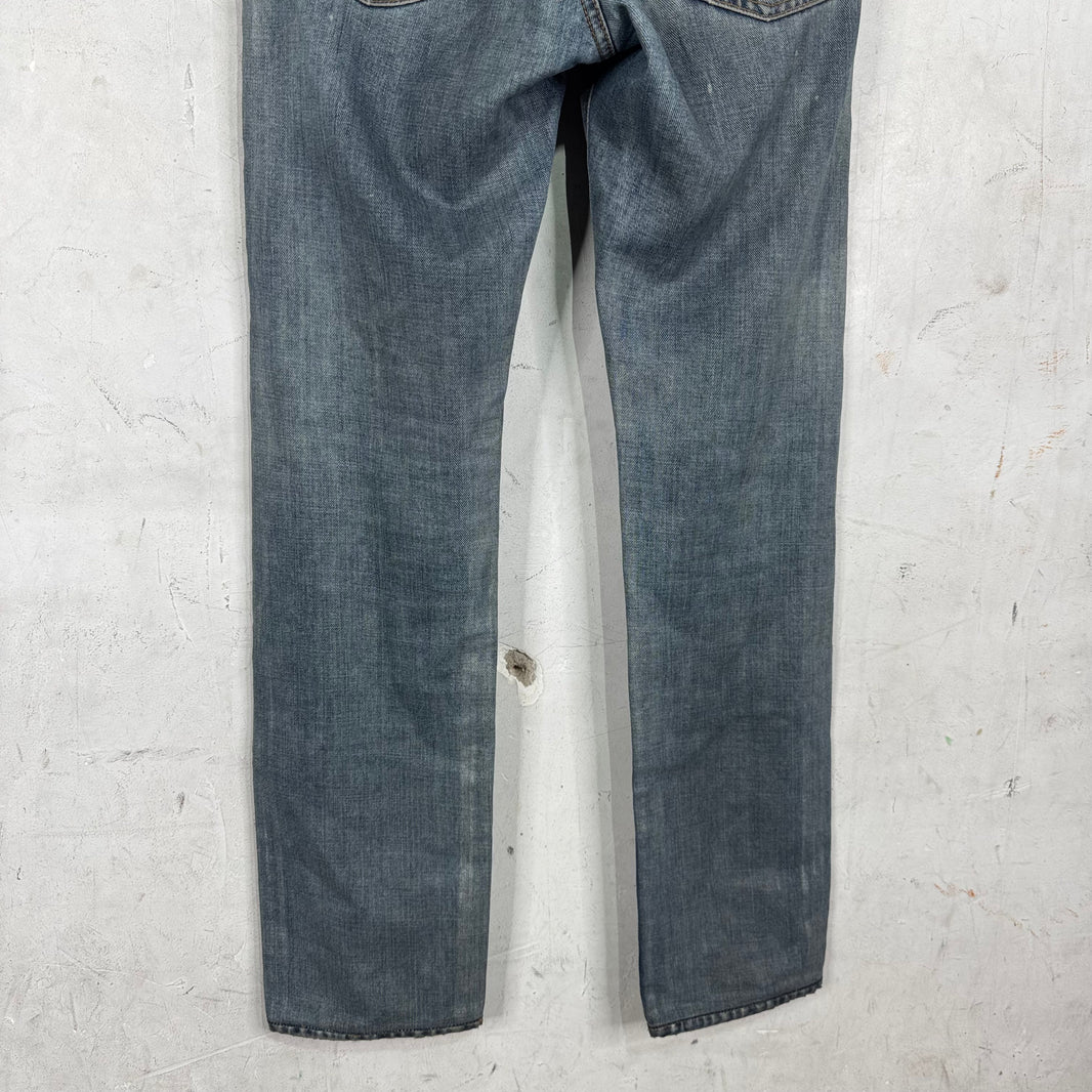 Dior SS08 Silver Waxed Jeans