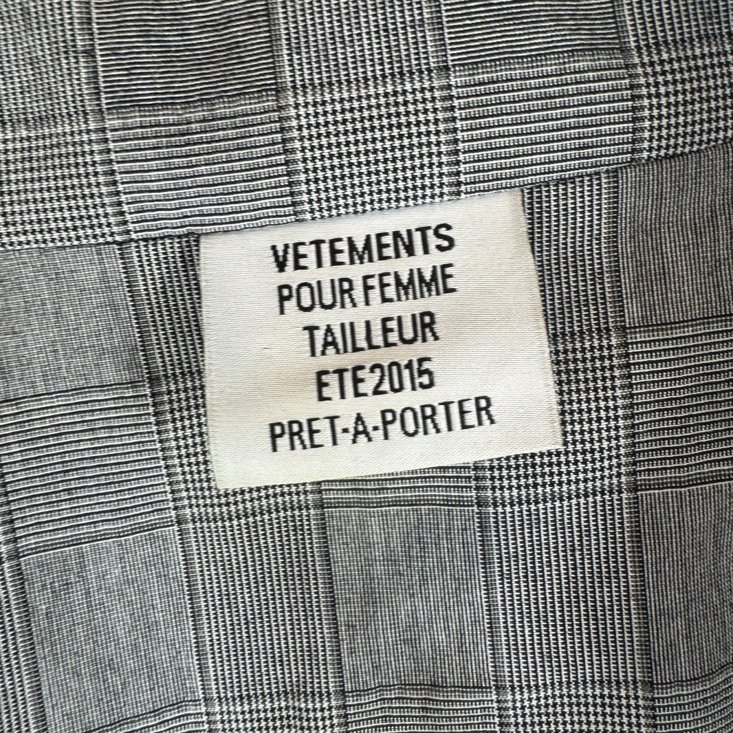 Vetements Plaid Trench Coat