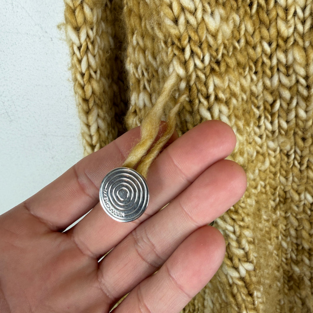 Namacheko Yellow Cable Knit Button Detail Cardigan